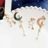 Kawaii Therapy Earrings<Kawaii Galaxy Moon Starry Earrings – Limited Edition