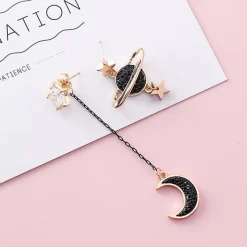 Kawaii Therapy Earrings<Kawaii Galaxy Space Moon Earrings – Limited Edition