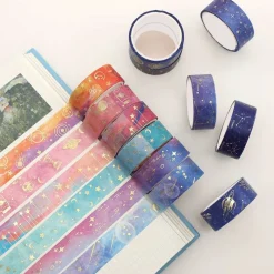 Kawaii Therapy Stickers<Kawaii Galaxy Stars Washi Tape Set (12pcs)