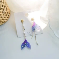 Kawaii Therapy Earrings<Kawaii Glitter Korea Style Sea Earrings