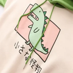 Kawaii Therapy Clothing<Kawaii Dinosaur Harajuku Hoodie – Limited Edition