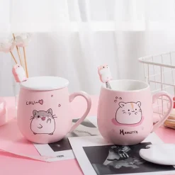 Kawaii Therapy Bottles<Kawaii Hamster Ceramic Cup (450ml) – Limited Edition