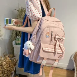 Kawaii Therapy School Backpacks | Preppy Backpacks<Kawaii Harajuku Bow Tie Preppy Style Backpack – Limited Edition