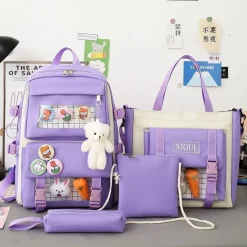Kawaii Therapy School Backpacks | Japanese Style Backpacks<Kawaii Harajuku Canvas Backpack Set – Limited Edition