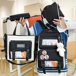 Kawaii Therapy School Backpacks | Japanese Style Backpacks<Kawaii Harajuku Canvas Backpack Set – Limited Edition