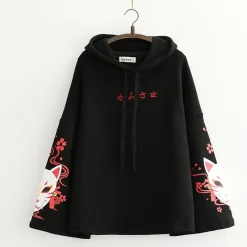 Kawaii Therapy Clothing<Kawaii Harajuku Hooded Fox Hoodie – Limited Edition