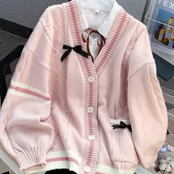 Kawaii Therapy Clothing<Kawaii Harajuku Knitted Bow Tie Sweater – Special Edition