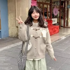 Kawaii Therapy Clothing<Kawaii Harajuku Pastel Cat Cardigan Sweater – Limited Edition
