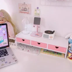 Kawaii Therapy Desk Organizers | Desk Accessories<Kawaii Harajuku Pastel Hearts Mini Desk Drawer