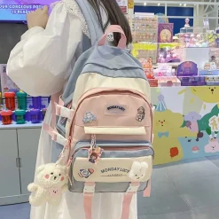 Kawaii Therapy School Backpacks | Preppy Backpacks<Kawaii Harajuku Style Pastel College Backpack