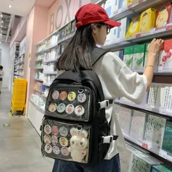 Kawaii Therapy Japanese Style Backpacks | Ita Bags<Kawaii Harajuku Style Transparent Ita College Backpack