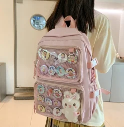 Kawaii Therapy Japanese Style Backpacks | Ita Bags<Kawaii Harajuku Style Transparent Ita College Backpack