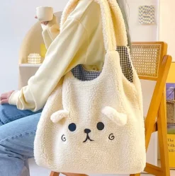 Kawaii Therapy Tote Bags<Kawaii Harajuku Winter Style Bear Tote Bag – Limited Edition