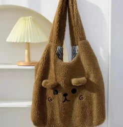 Kawaii Therapy Tote Bags<Kawaii Harajuku Winter Style Bear Tote Bag – Limited Edition