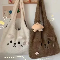 Kawaii Therapy Tote Bags<Kawaii Harajuku Winter Style Bear Tote Bag – Limited Edition