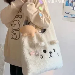 Kawaii Therapy Tote Bags<Kawaii Harajuku Winter Style Bear Tote Bag – Limited Edition