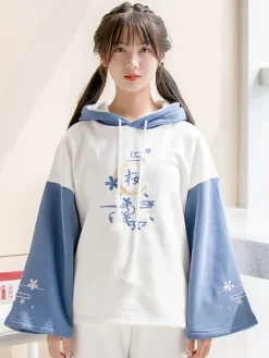Kawaii Therapy Clothing<Kawaii Japanese Autumn Style Sakura Hoodie – Special Edition