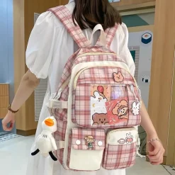 Kawaii Therapy School Backpacks | Preppy Backpacks<Kawaii Japanese High School Plaid Backpack – Limited Edition