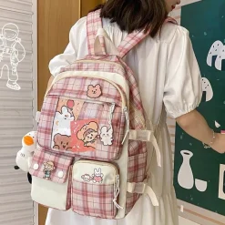 Kawaii Therapy School Backpacks | Preppy Backpacks<Kawaii Japanese High School Plaid Backpack – Limited Edition