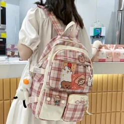 Kawaii Therapy School Backpacks | Preppy Backpacks<Kawaii Japanese High School Plaid Backpack – Limited Edition