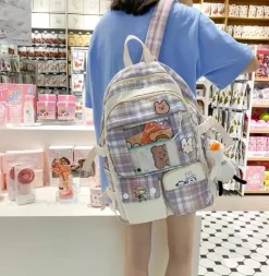 Kawaii Therapy School Backpacks | Preppy Backpacks<Kawaii Japanese High School Plaid Backpack – Limited Edition