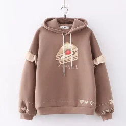 Kawaii Therapy Clothing<Kawaii Japanese Strawberry Cake Hoodie – Limited Edition