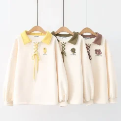 Kawaii Therapy Clothing<Kawaii Japanese Style Bear Collar Sweater – Limited Edition
