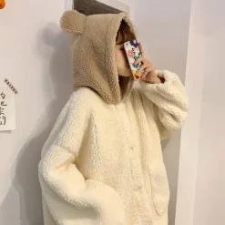 Kawaii Therapy Clothing<Kawaii Japanese Style Bear Winter Hoodie – Special Edition
