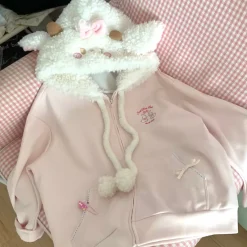 Kawaii Therapy Clothing<Kawaii Japanese Style Cat Zipper Hoodie – Special Edition