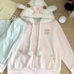 Kawaii Therapy Clothing<Kawaii Japanese Style Cat Zipper Hoodie – Special Edition