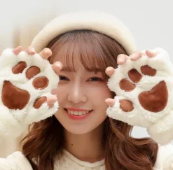 Kawaii Therapy Clothing<Kawaii Japanese Style Cat Paw Winter Gloves