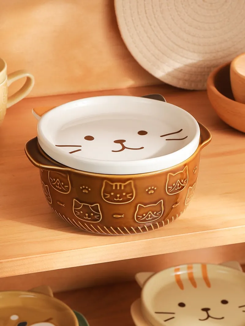 Kawaii Therapy Bottles<Kawaii Japanese Style Ceramic Cat Bowl – Special Edition