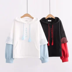 Kawaii Therapy Clothing<Kawaii Japanese Style Ocean Waves Hoodie – Limited Edition