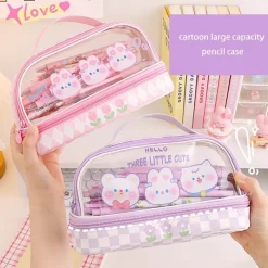 Kawaii Therapy Pencil Cases<Kawaii Japanese Style Pastel Transparent Pencil Case