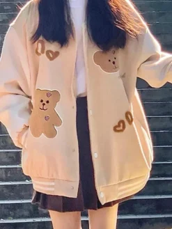 Kawaii Therapy Clothing<Kawaii Japanese Style Pastel Bear Sweater – Limited Edition