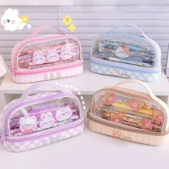 Kawaii Therapy Pencil Cases<Kawaii Japanese Style Pastel Transparent Pencil Case