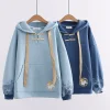 Kawaii Therapy Clothing<Kawaii Japanese Style Rabbit Embroidery Hoodie