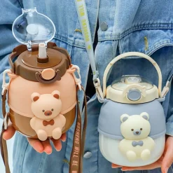 Kawaii Therapy Bottles<Kawaii Jumbo Bear Straw Water Bottle – Limited Edition