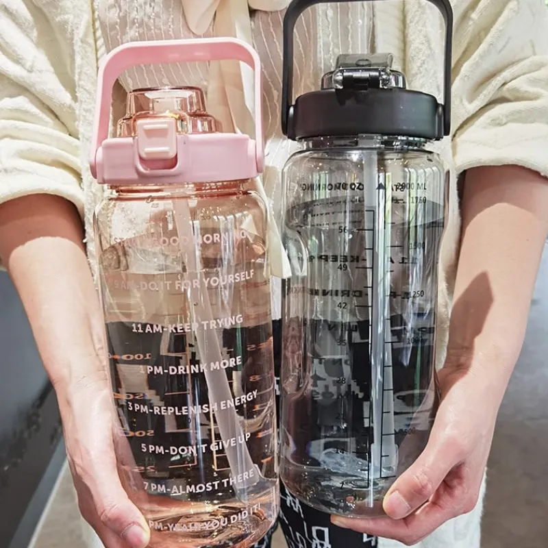Kawaii Therapy Bottles<Kawaii Jumbo Pastel Clear Water Bottle (2000ml)