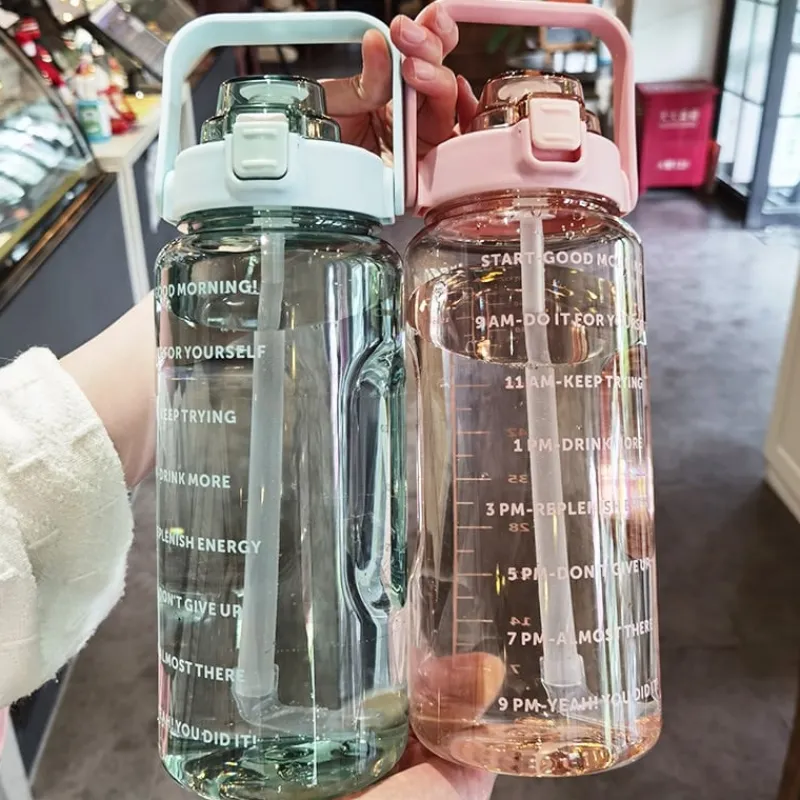 Kawaii Therapy Bottles<Kawaii Jumbo Pastel Clear Water Bottle (2000ml)