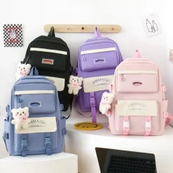 Kawaii Therapy Large Backpacks | Backpack Sets<Kawaii Korea Pastel Harajuku Backpack Set (5pcs)