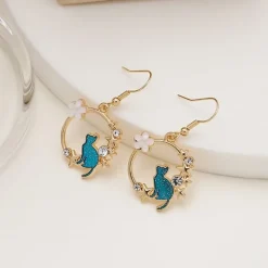 Kawaii Therapy Earrings<Kawaii Korea Style Cat Petal Earrings – Limited Edition