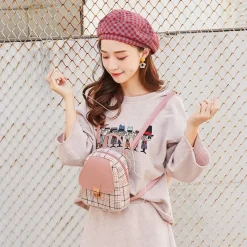 Kawaii Therapy Tote Bags | Mini Bags<Kawaii Korea Style Mini Plaid Shoulder Bag