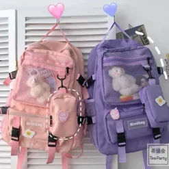 Kawaii Therapy School Backpacks | Preppy Backpacks<Kawaii Korea Style Multi-Pocket Shoulder Backpack