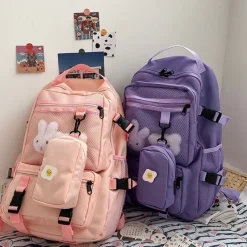 Kawaii Therapy School Backpacks | Preppy Backpacks<Kawaii Korea Style Multi-Pocket Shoulder Backpack