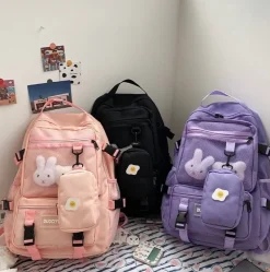 Kawaii Therapy School Backpacks | Preppy Backpacks<Kawaii Korea Style Multi-Pocket Shoulder Backpack