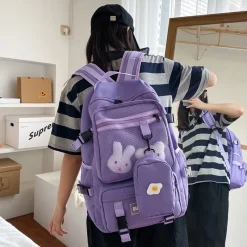 Kawaii Therapy School Backpacks | Preppy Backpacks<Kawaii Korea Style Multi-Pocket Shoulder Backpack