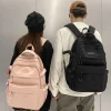 Kawaii Therapy School Backpacks | Preppy Backpacks<Kawaii Korea Style Pastel Solid Canvas Backpack