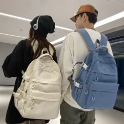 Kawaii Therapy School Backpacks | Preppy Backpacks<Kawaii Korea Style Pastel Solid Canvas Backpack