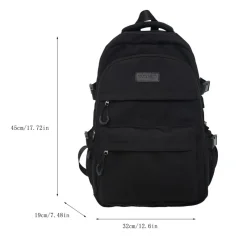 Kawaii Therapy School Backpacks | Preppy Backpacks<Kawaii Korea Style Pastel Solid Canvas Backpack